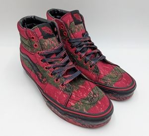 Vans Sk8 Hi House Of Terror Nightmare On Elm Street Freddy Krueger Mens Size 8.5